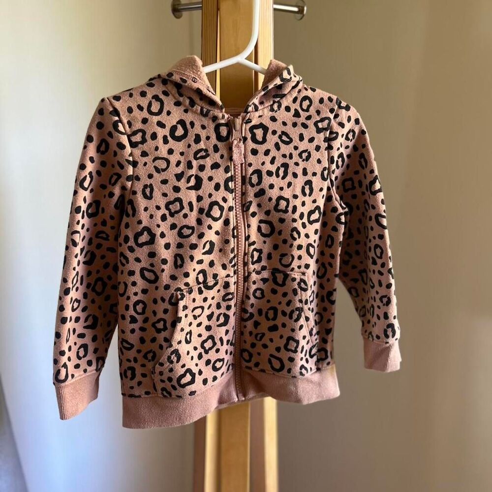 Cat & Jack leopard print zip up hoodie